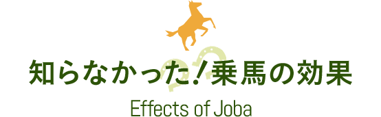 知らなかった！乗馬の効果 Effects of Joba